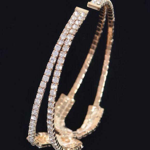 Wrap Rhinestone Bangle - Picture 3 of 6